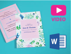DIY การ์ดแต่งงานด้วย Microsoft Word