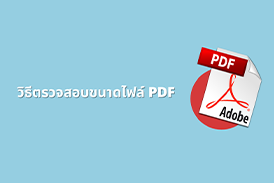 วิธีตรวจสอบขนาดไฟล์ PDF