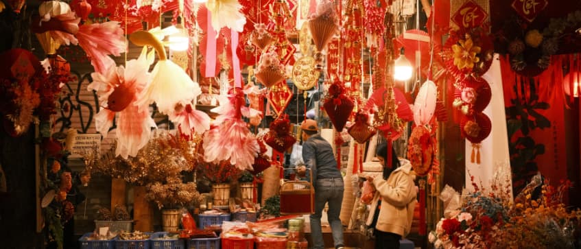 Chinese New Year festive decoration for retail